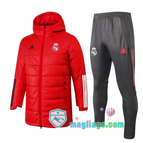 Magliago - Passione Maglie Thai Affidabili Basso Costo Online Shop | Uomo Piumino E Pantaloni Real Madrid Rosso 2020/2021