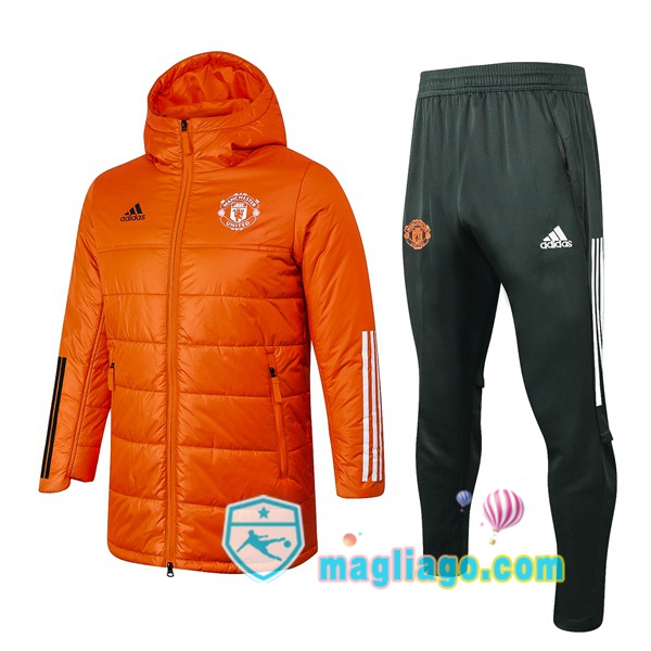 Magliago - Passione Maglie Thai Affidabili Basso Costo Online Shop | Uomo Piumino E Pantaloni Manchester United Arancione 2020/2021