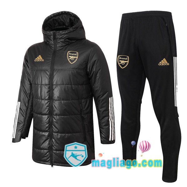 Magliago - Passione Maglie Thai Affidabili Basso Costo Online Shop | Uomo Piumino E Pantaloni Arsenal Nero 2020/2021