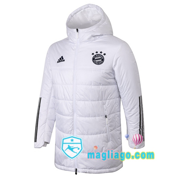 Magliago - Passione Maglie Thai Affidabili Basso Costo Online Shop | Uomo Piumino Da Calcio Bayern Monaco Bianco 2020/2021