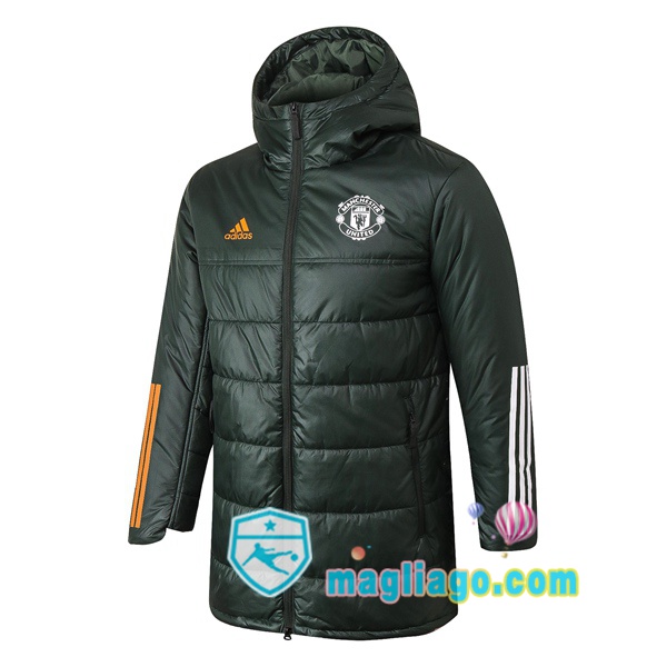 Magliago - Passione Maglie Thai Affidabili Basso Costo Online Shop | Uomo Piumino Da Calcio Manchester United Verde 2020/2021
