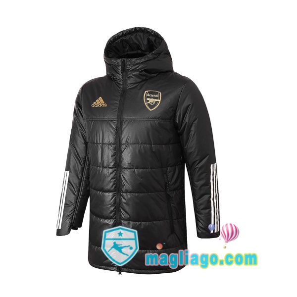 Magliago - Passione Maglie Thai Affidabili Basso Costo Online Shop | Uomo Piumino Da Calcio Arsenal Nero 2020/2021