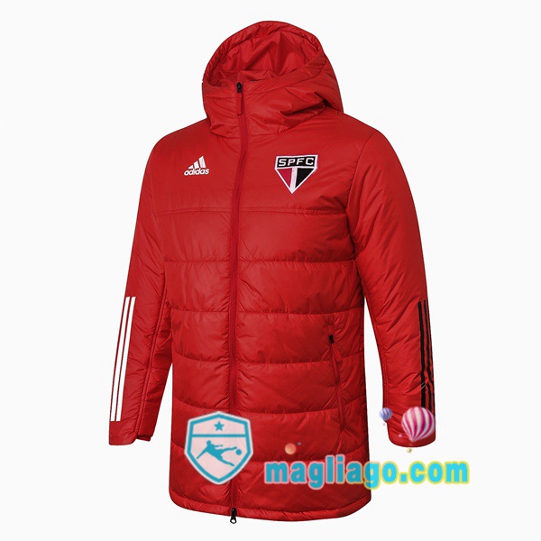 Magliago - Passione Maglie Thai Affidabili Basso Costo Online Shop | Uomo Piumino Da Calcio Sao Paulo FC Rosso 2020/2021