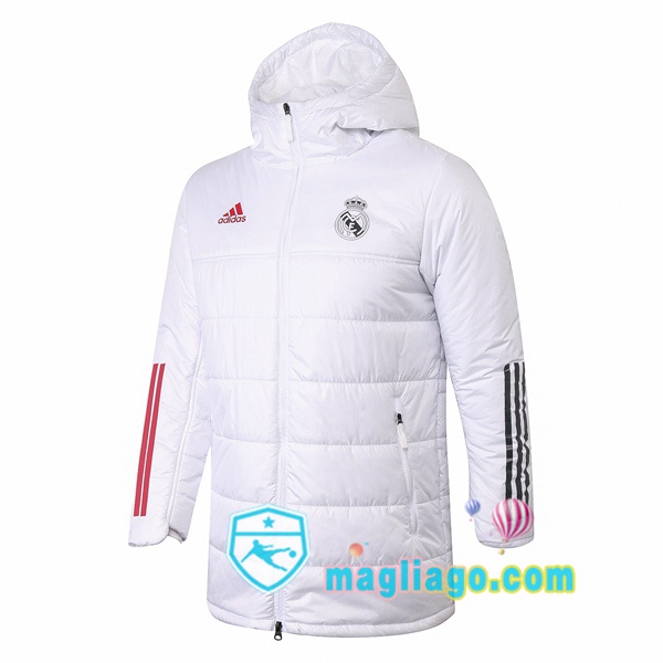 Magliago - Passione Maglie Thai Affidabili Basso Costo Online Shop | Uomo Piumino Da Calcio Real Madrid Bianco 2020/2021