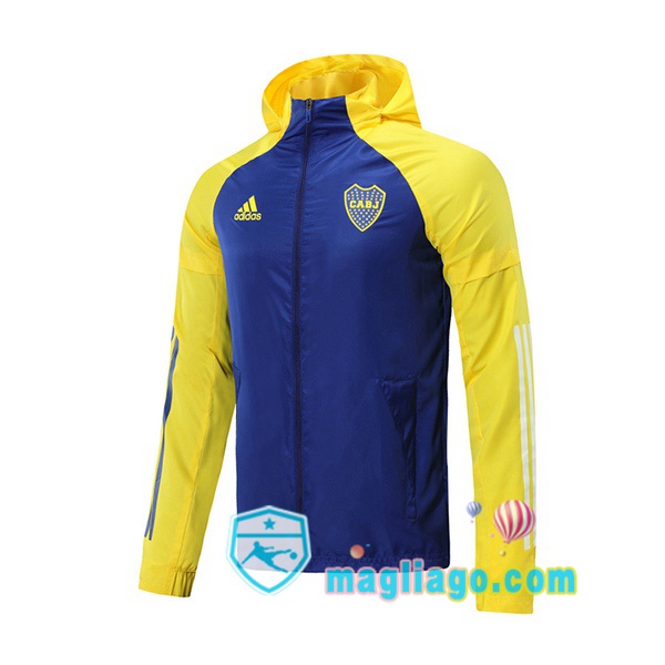 Magliago - Passione Maglie Thai Affidabili Basso Costo Online Shop | Giacca A Vento Boca Juniors Blu Royal Giallo 2020/2021