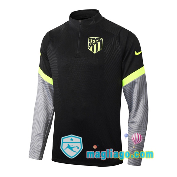 Magliago - Passione Maglie Thai Affidabili Basso Costo Online Shop | Felpe Allenamento Atletico Madrid Nero Grigio 2020/2021