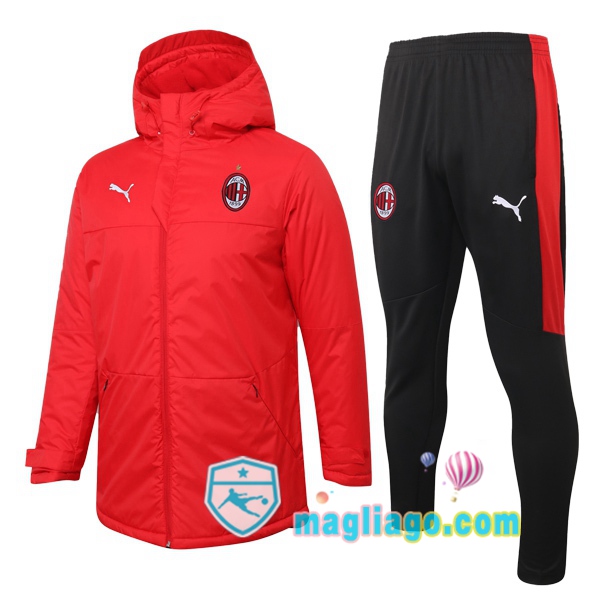 Magliago - Passione Maglie Thai Affidabili Basso Costo Online Shop | Uomo Piumino E Pantaloni AC Milan Rosso 2020/2021