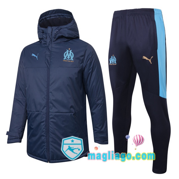 Magliago - Passione Maglie Thai Affidabili Basso Costo Online Shop | Uomo Piumino E Pantaloni Marsiglia OM Blu Royal 2020/2021