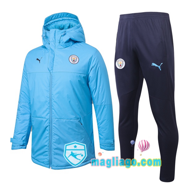 Magliago - Passione Maglie Thai Affidabili Basso Costo Online Shop | Uomo Piumino E Pantaloni Manchester City Blu 2020/2021