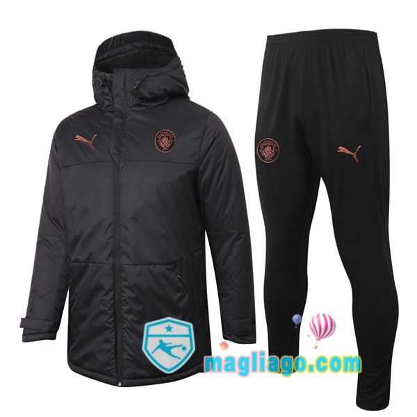 Magliago - Passione Maglie Thai Affidabili Basso Costo Online Shop | Uomo Piumino E Pantaloni Manchester City Nero 2020/2021