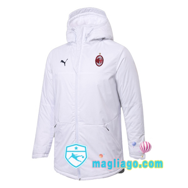Magliago - Passione Maglie Thai Affidabili Basso Costo Online Shop | Uomo Piumino Da Calcio AC Milan Bianco 2020/2021