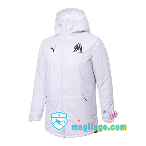 Magliago - Passione Maglie Thai Affidabili Basso Costo Online Shop | Uomo Piumino Da Calcio Marsiglia OM Bianco 2020/2021