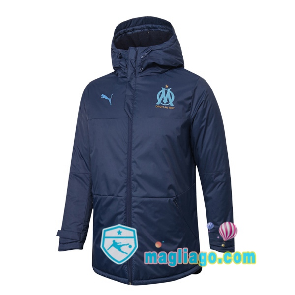 Magliago - Passione Maglie Thai Affidabili Basso Costo Online Shop | Uomo Piumino Da Calcio Marsiglia OM Blu Royal 2020/2021