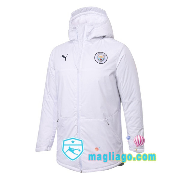 Magliago - Passione Maglie Thai Affidabili Basso Costo Online Shop | Uomo Piumino Da Calcio Manchester City Bianco 2020/2021