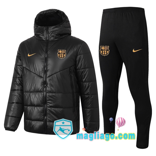 Magliago - Passione Maglie Thai Affidabili Basso Costo Online Shop | Uomo Piumino E Pantaloni FC Barcellona Nero 2020/2021
