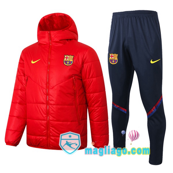 Magliago - Passione Maglie Thai Affidabili Basso Costo Online Shop | Uomo Piumino E Pantaloni FC Barcellona Rosso 2020/2021