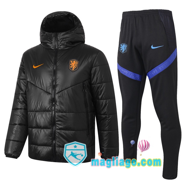 Magliago - Passione Maglie Thai Affidabili Basso Costo Online Shop | Uomo Piumino E Pantaloni Paesi Bassi Nero 2020/2021