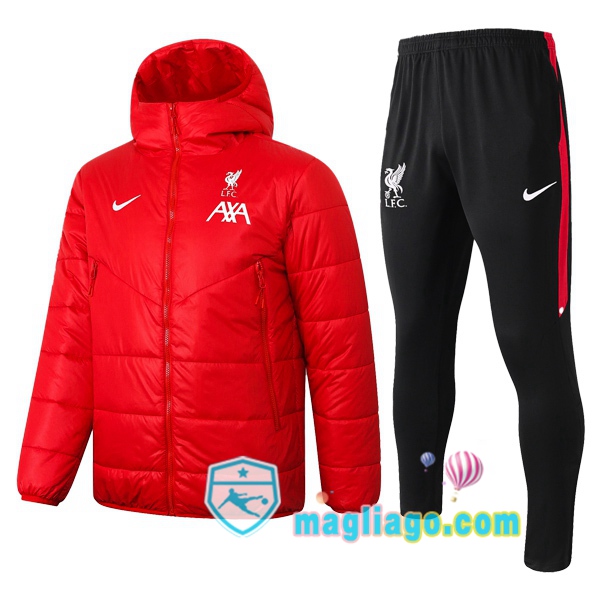 Magliago - Passione Maglie Thai Affidabili Basso Costo Online Shop | Uomo Piumino E Pantaloni FC Liverpool Rosso 2020/2021