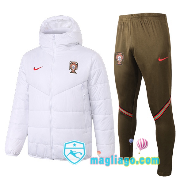 Magliago - Passione Maglie Thai Affidabili Basso Costo Online Shop | Uomo Piumino E Pantaloni Portogallo Bianco 2020/2021