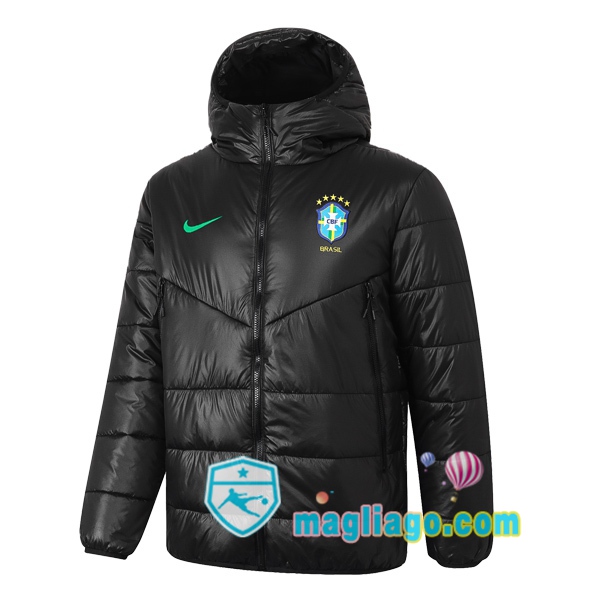 Magliago - Passione Maglie Thai Affidabili Basso Costo Online Shop | Uomo Piumino Da Calcio Brasile Nero 2020/2021