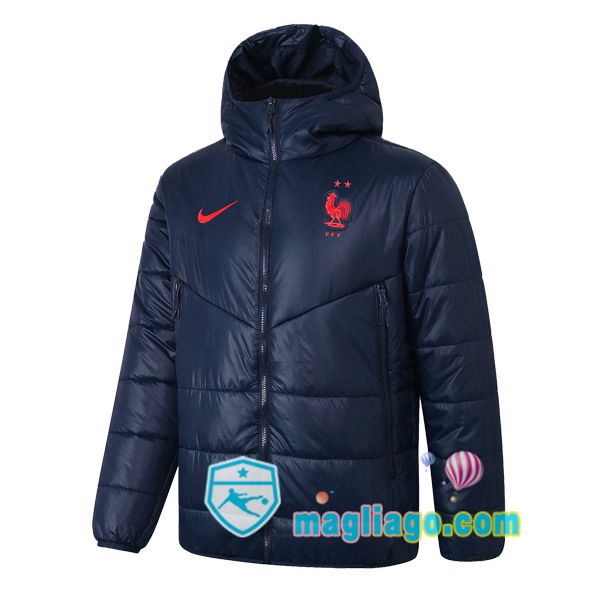 Magliago - Passione Maglie Thai Affidabili Basso Costo Online Shop | Uomo Piumino Da Calcio Francia Blu Royal 2020/2021