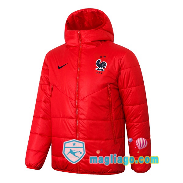 Magliago - Passione Maglie Thai Affidabili Basso Costo Online Shop | Uomo Piumino Da Calcio Francia Rosso 2020/2021