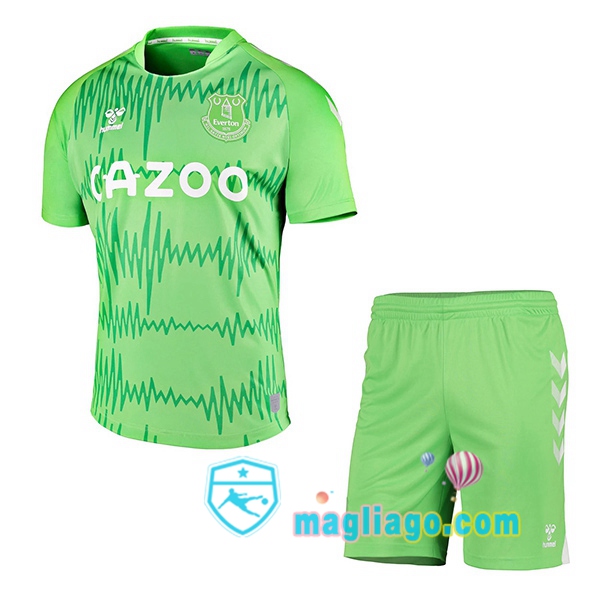 Magliago - Passione Maglie Thai Affidabili Basso Costo Online Shop | Maglia Everton Bambino Portiere Verde 2020/2021