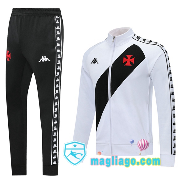 Magliago - Passione Maglie Thai Affidabili Basso Costo Online Shop | Giacca Da Allenamento CR Vasco da Gama Bianco Nero 2020/2021