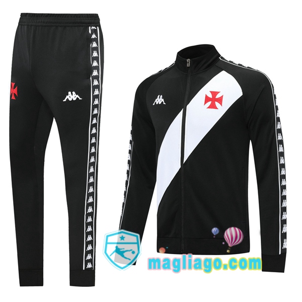 Magliago - Passione Maglie Thai Affidabili Basso Costo Online Shop | Giacca Da Allenamento CR Vasco da Gama Nero Bianco 2020/2021