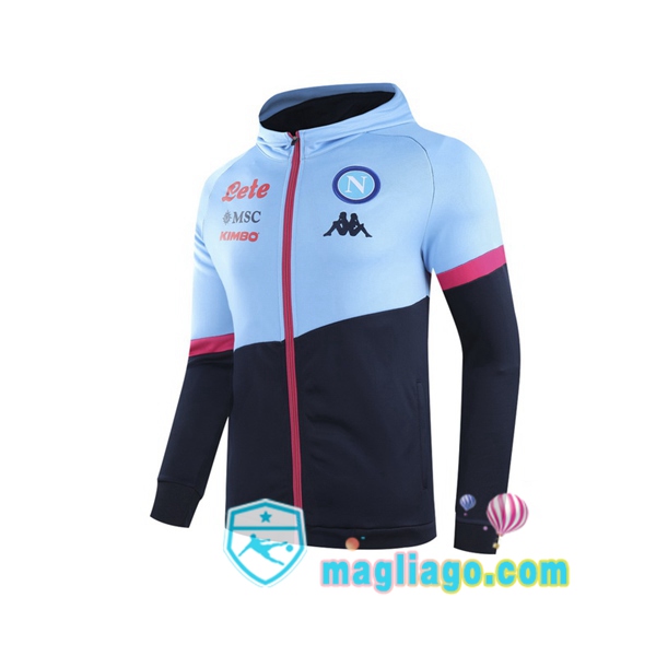 Magliago - Passione Maglie Thai Affidabili Basso Costo Online Shop | Giacca Con Cappuccio SSC Napoli Blu 2020/2021