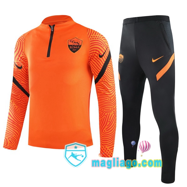 Magliago - Passione Maglie Thai Affidabili Basso Costo Online Shop | Tuta da Allenamento AS Roma Arancione 2020/2021