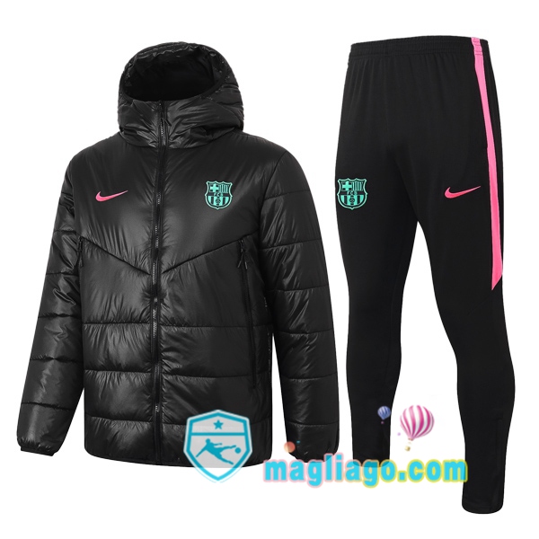 Magliago - Passione Maglie Thai Affidabili Basso Costo Online Shop | Uomo Piumino E Pantaloni FC Barcellona Nero 2020/2021