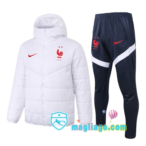 Magliago - Passione Maglie Thai Affidabili Basso Costo Online Shop | Uomo Piumino E Pantaloni Francia Bianco 2020/2021