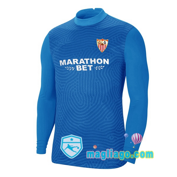 Magliago - Passione Maglie Thai Affidabili Basso Costo Online Shop | Maglia Sevilla FC Uomo Portiere Maniche Lunghe Blu 2020/2021
