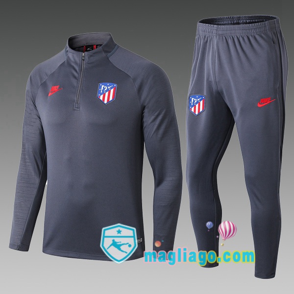 Magliago - Passione Maglie Thai Affidabili Basso Costo Online Shop | Tuta da Allenamento Atletico Madrid Bambino Grigio Scuro 2020/2021