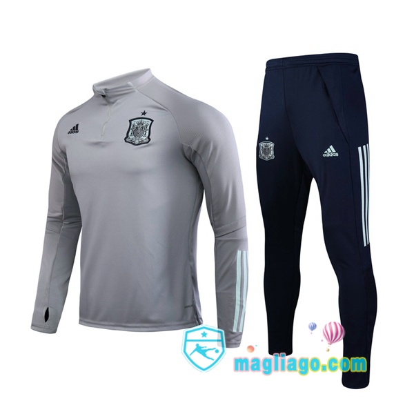 Magliago - Passione Maglie Thai Affidabili Basso Costo Online Shop | Tuta da Allenamento Spagna Grigio Chiaro 2019/2020