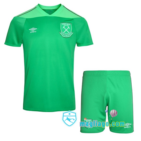 Magliago - Passione Maglie Thai Affidabili Basso Costo Online Shop | Maglia West Ham Bambino Portiere Verde 2020/2021