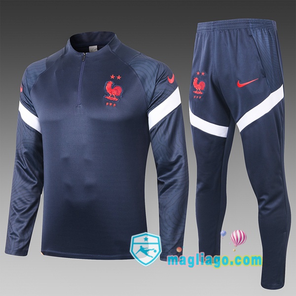 Magliago - Passione Maglie Thai Affidabili Basso Costo Online Shop | Tuta da Allenamento Francia Bambino Blu Royal 2020/2021