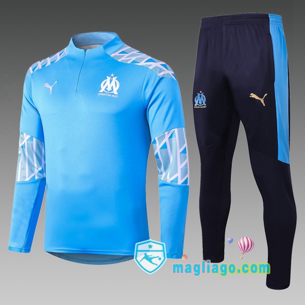 Magliago - Passione Maglie Thai Affidabili Basso Costo Online Shop | Tuta da Allenamento Marsiglia OM Bambino Blu 2020/2021