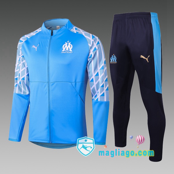 Magliago - Passione Maglie Thai Affidabili Basso Costo Online Shop | Giacca Da Allenamento Marsiglia OM Bambino Blu 2020/2021