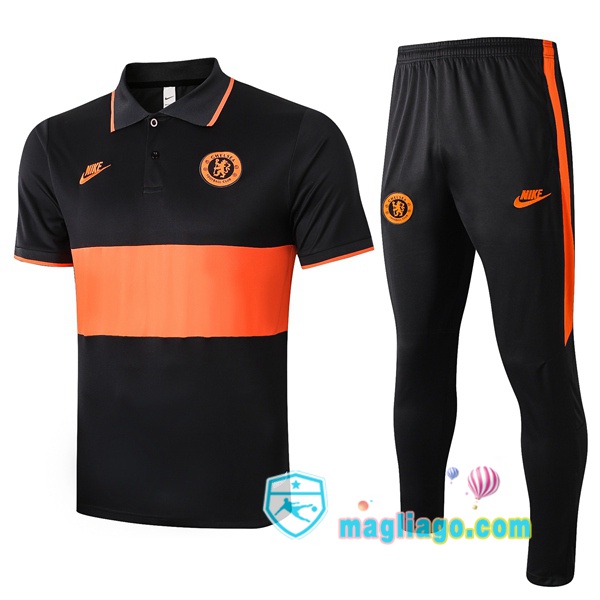 Magliago - Passione Maglie Thai Affidabili Basso Costo Online Shop | FC Chelsea Polo Maglia Uomo + Pantaloni Arancione 2020/2021