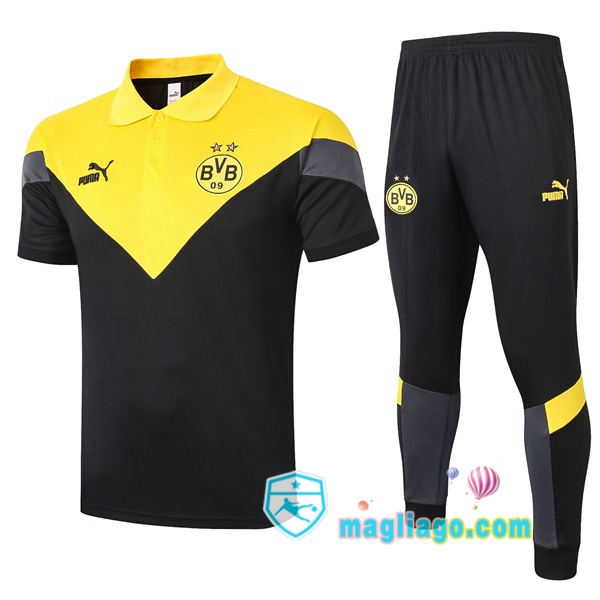 Magliago - Passione Maglie Thai Affidabili Basso Costo Online Shop | Dortmund BVB Polo Maglia Uomo + Pantaloni Giallo Nero 2020/2021