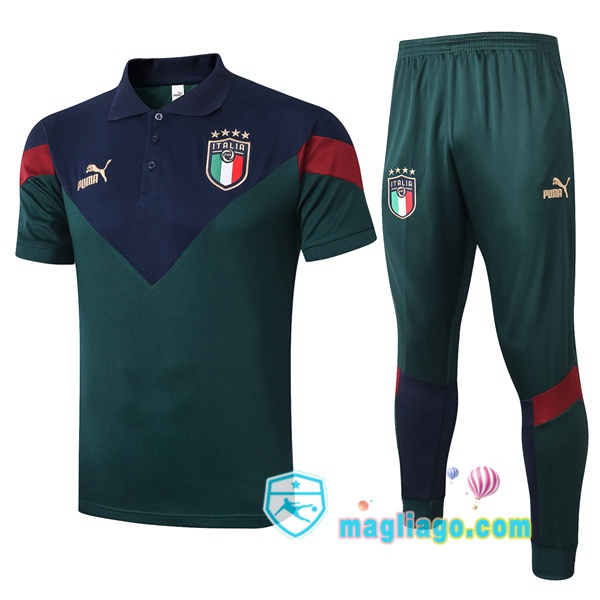Magliago - Passione Maglie Thai Affidabili Basso Costo Online Shop | Italia Polo Maglia Uomo + Pantaloni Verde 2020/2021