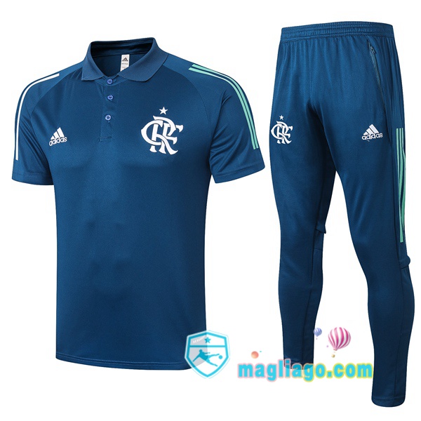 Magliago - Passione Maglie Thai Affidabili Basso Costo Online Shop | Flamengo Polo Maglia Uomo + Pantaloni Blu Royal 2020/2021