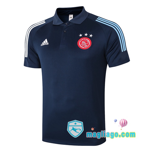 Magliago - Passione Maglie Thai Affidabili Basso Costo Online Shop | AFC Ajax Polo Maglia Uomo Blu Royal 2020/2021
