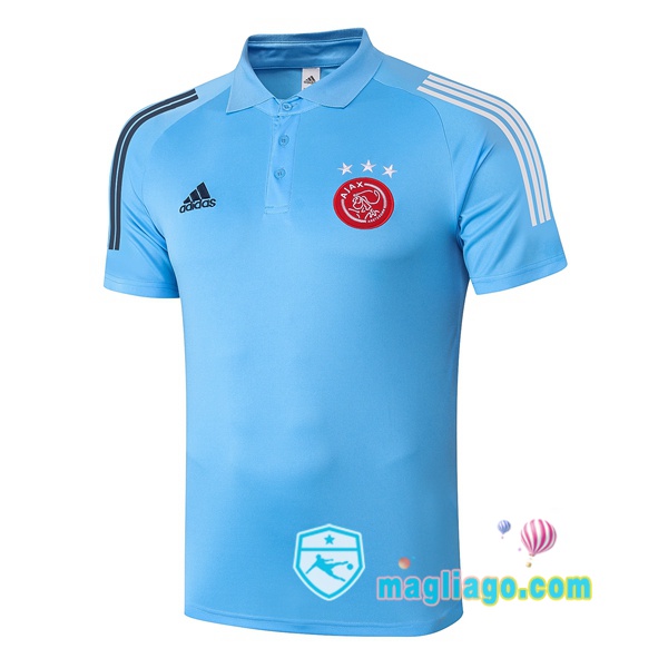 Magliago - Passione Maglie Thai Affidabili Basso Costo Online Shop | AFC Ajax Polo Maglia Uomo Blu 2020/2021