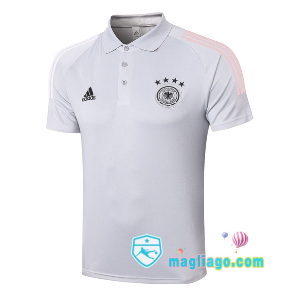 Magliago - Passione Maglie Thai Affidabili Basso Costo Online Shop | Germania Polo Maglia Uomo Grigio Chiaro 2020/2021