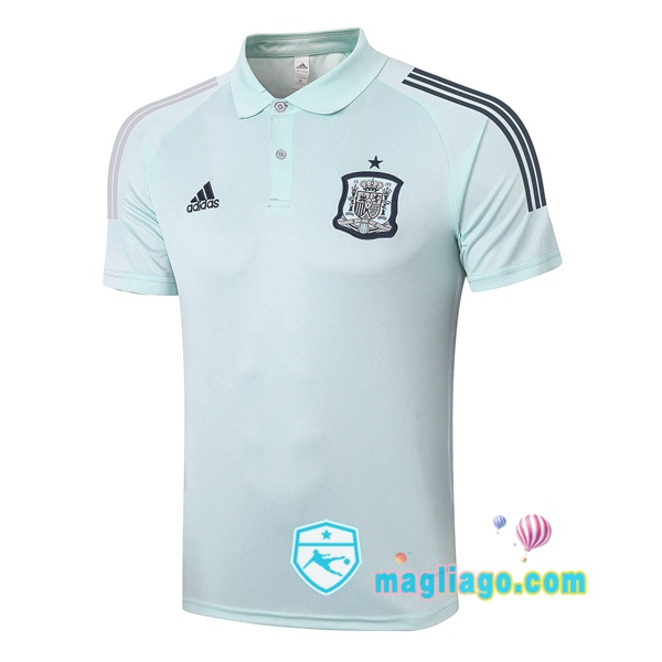 Magliago - Passione Maglie Thai Affidabili Basso Costo Online Shop | Spagna Polo Maglia Uomo Verde Chiaro 2020/2021