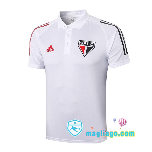 Magliago - Passione Maglie Thai Affidabili Basso Costo Online Shop | Sao Paulo FC Polo Maglia Uomo Bianco 2020/2021