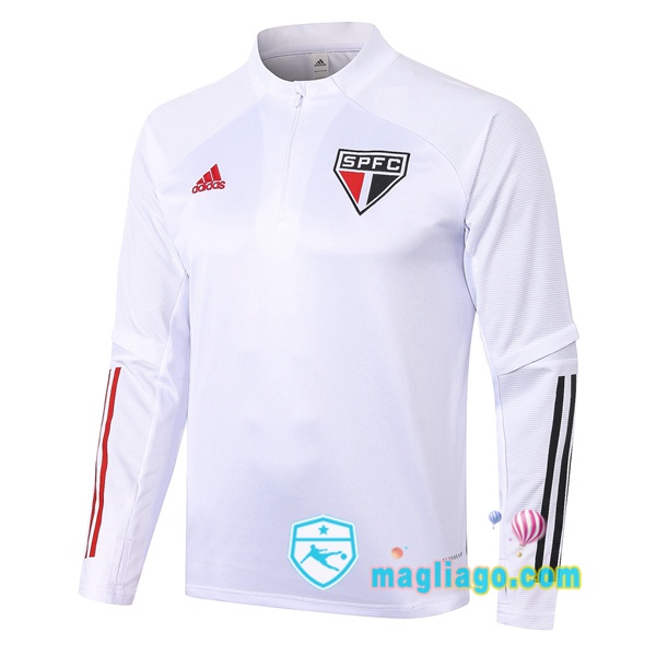 Magliago - Passione Maglie Thai Affidabili Basso Costo Online Shop | Felpe Allenamento Sao Paulo FC Bianco 2020/2021